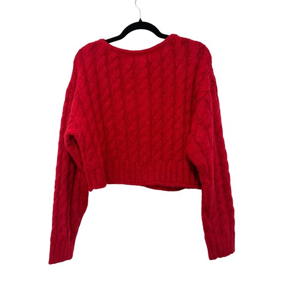 Cult Gaia X Gap Collab Cable Knit Crop Cardigan Size Large NWT - Picture 4 of 7